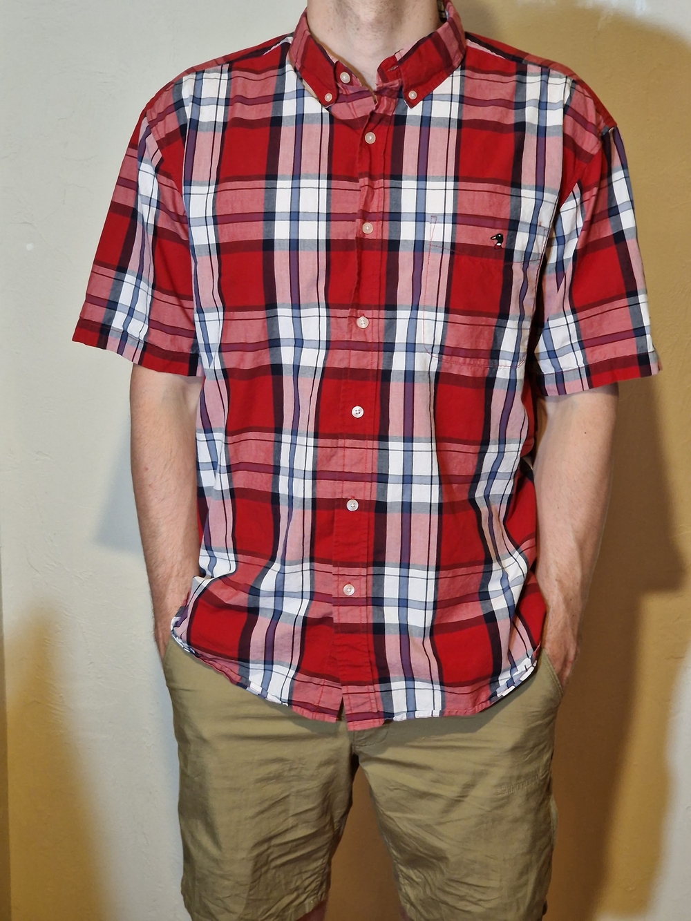 Duck Head Red Plaid Short-Sleeve Button-Down Shirt